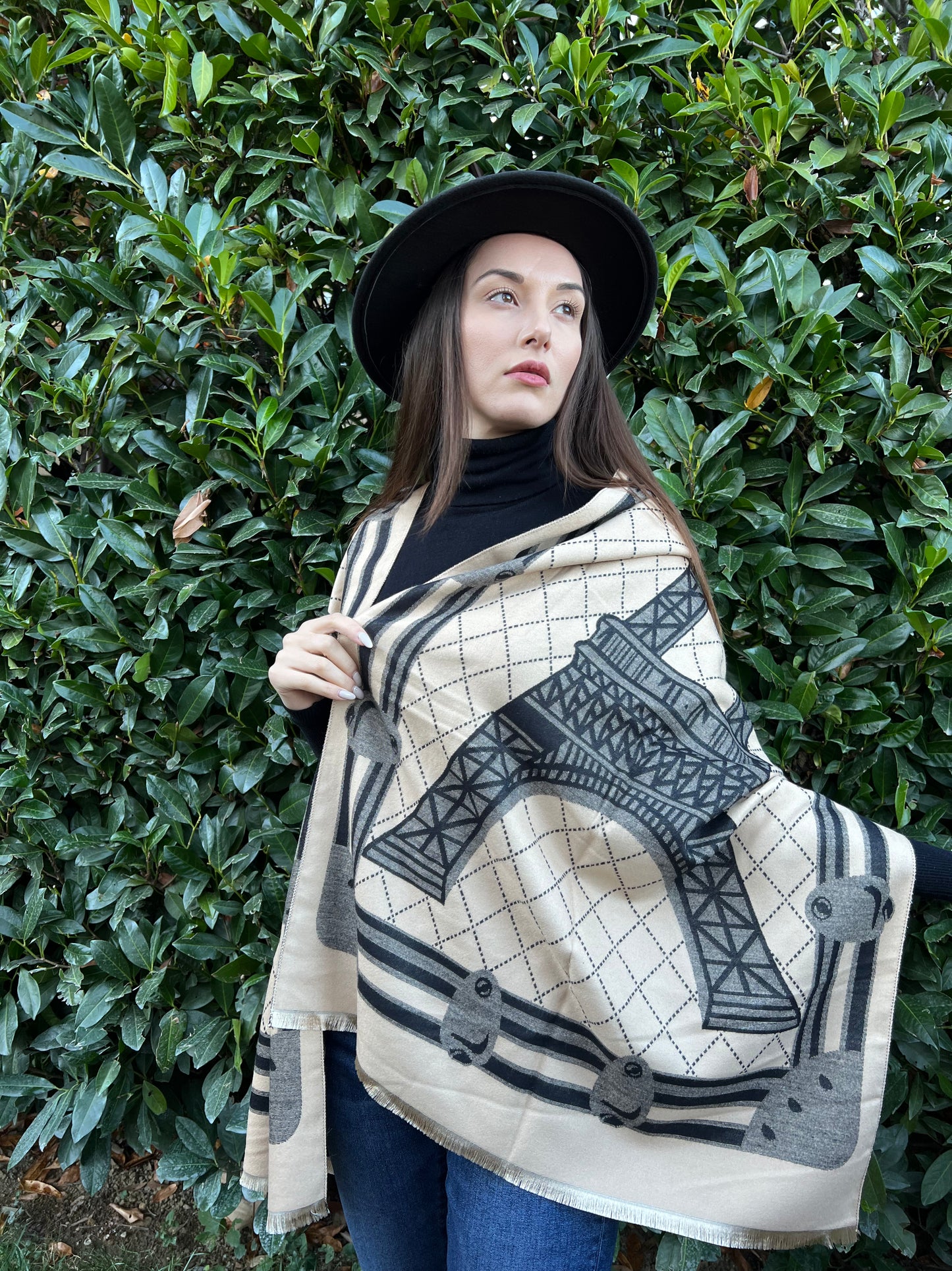 КАШМИРЕН ШАЛ EIFFEL TOWER